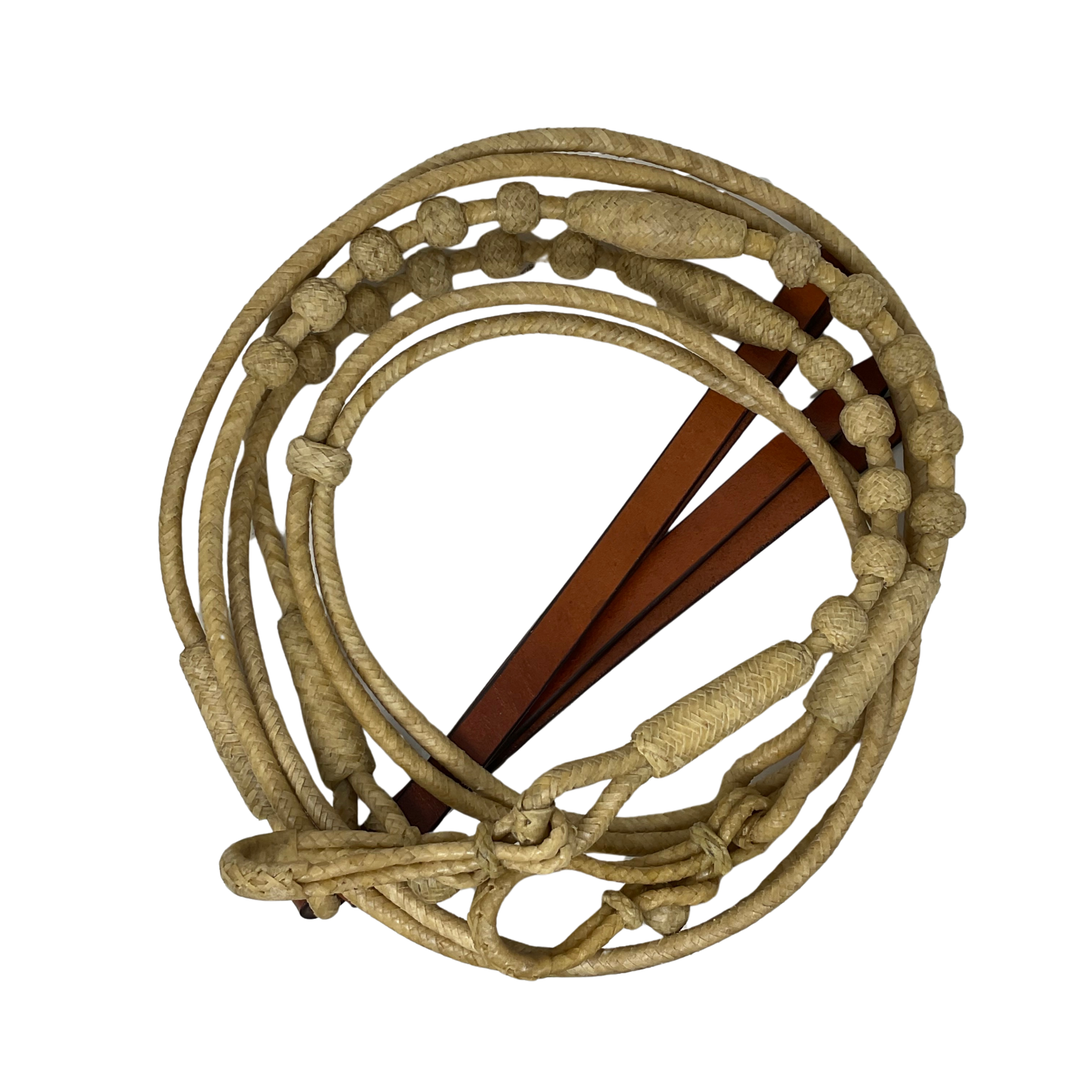 12 Plait Rawhide Oklahoma Split Rein