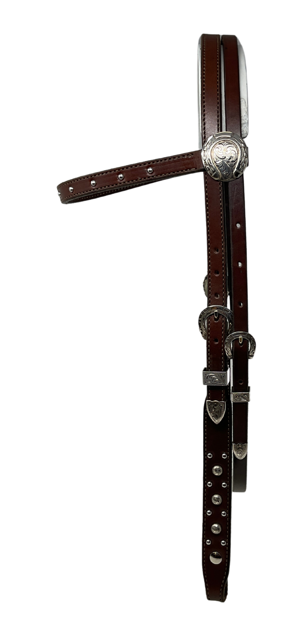 Browband Horseshoe Buckles, Conchos and Dots