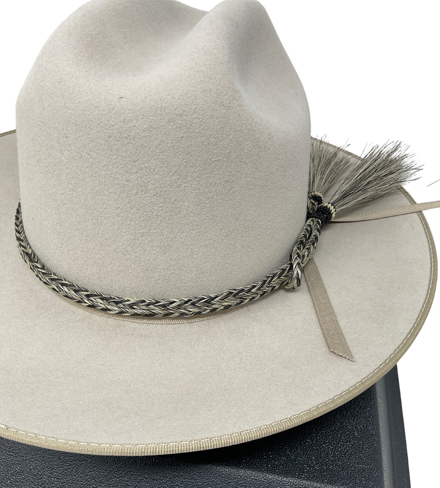 2 Strand Horsehair Hat Band w/Side Double Tassel