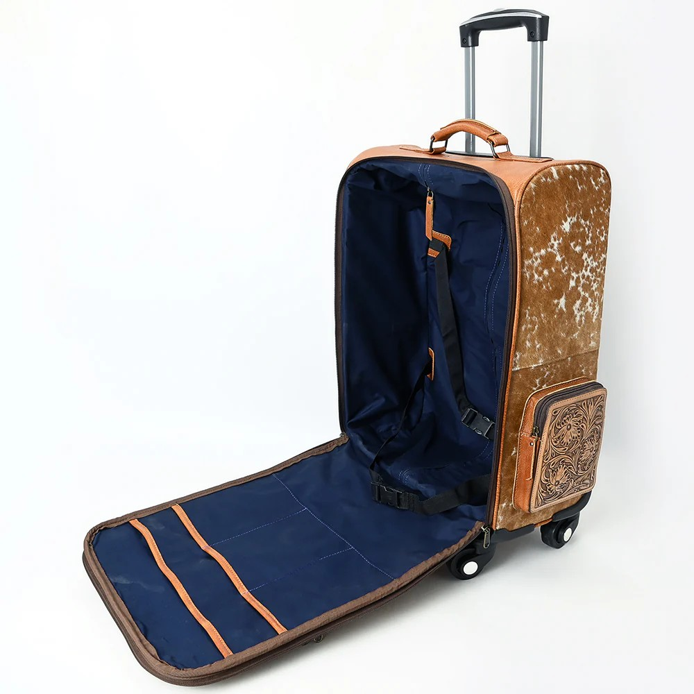 Wheeled Cowhide/Leather Luggage
