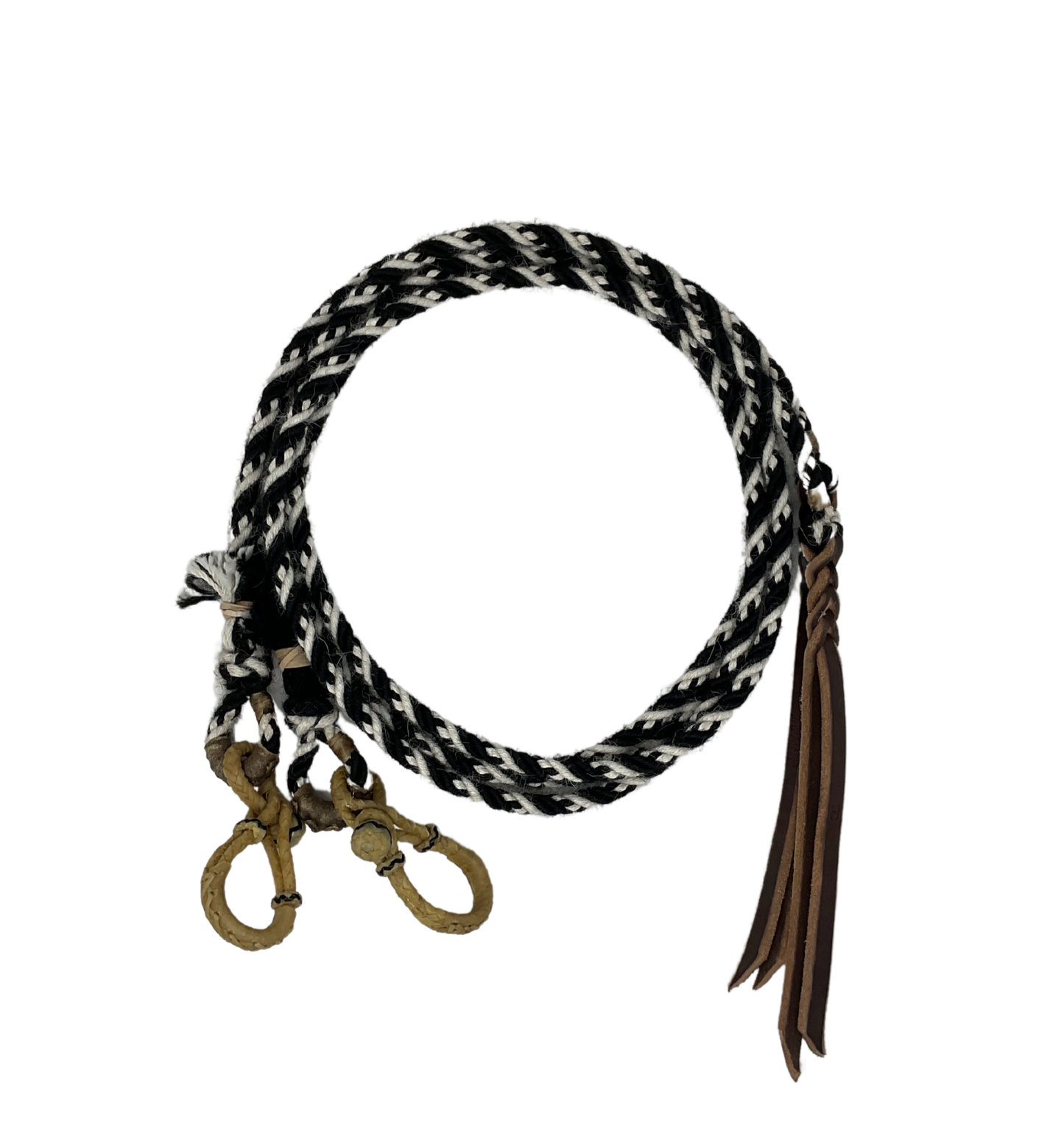 Alpaca Split Rein W/Rawhide Connectors