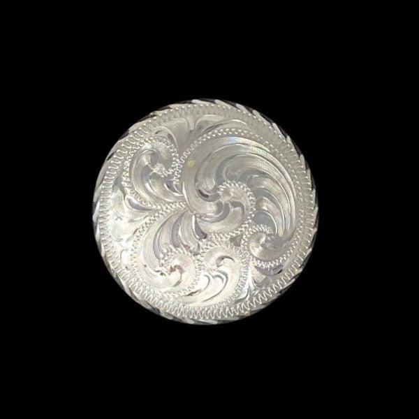 Oklahoma Loopback Concho- Silver Plate