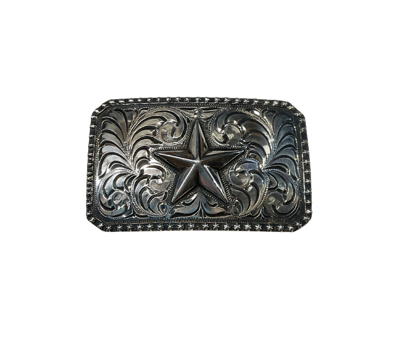 Sterling Silver Rope Ege w/Star Belt Buckle
