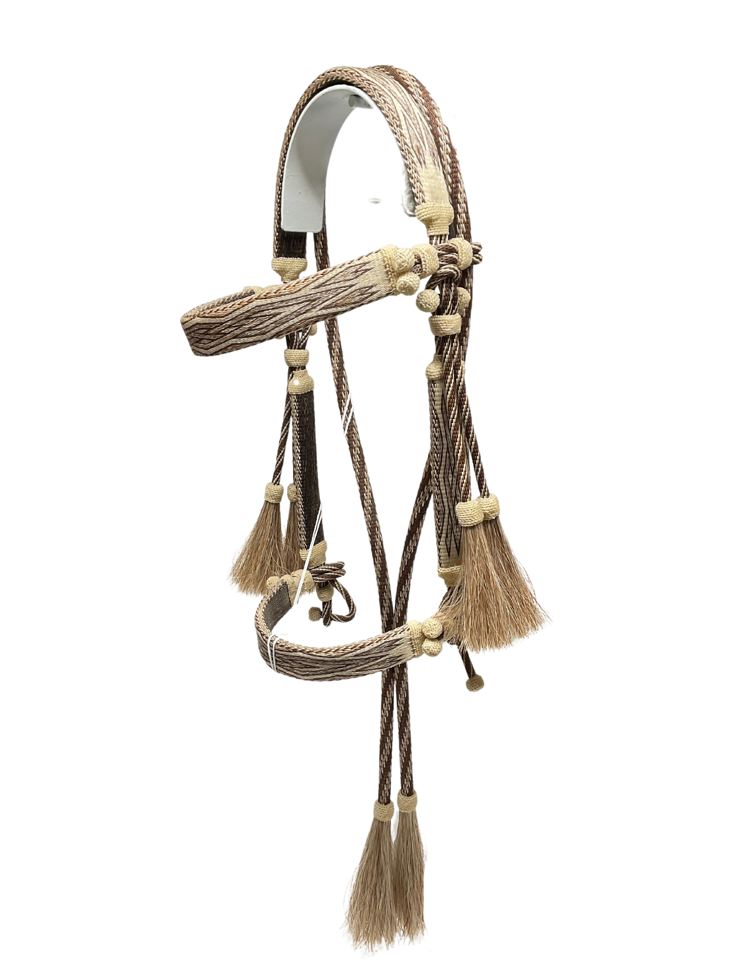 Hitched Horsehair Headstall w/Split Reins