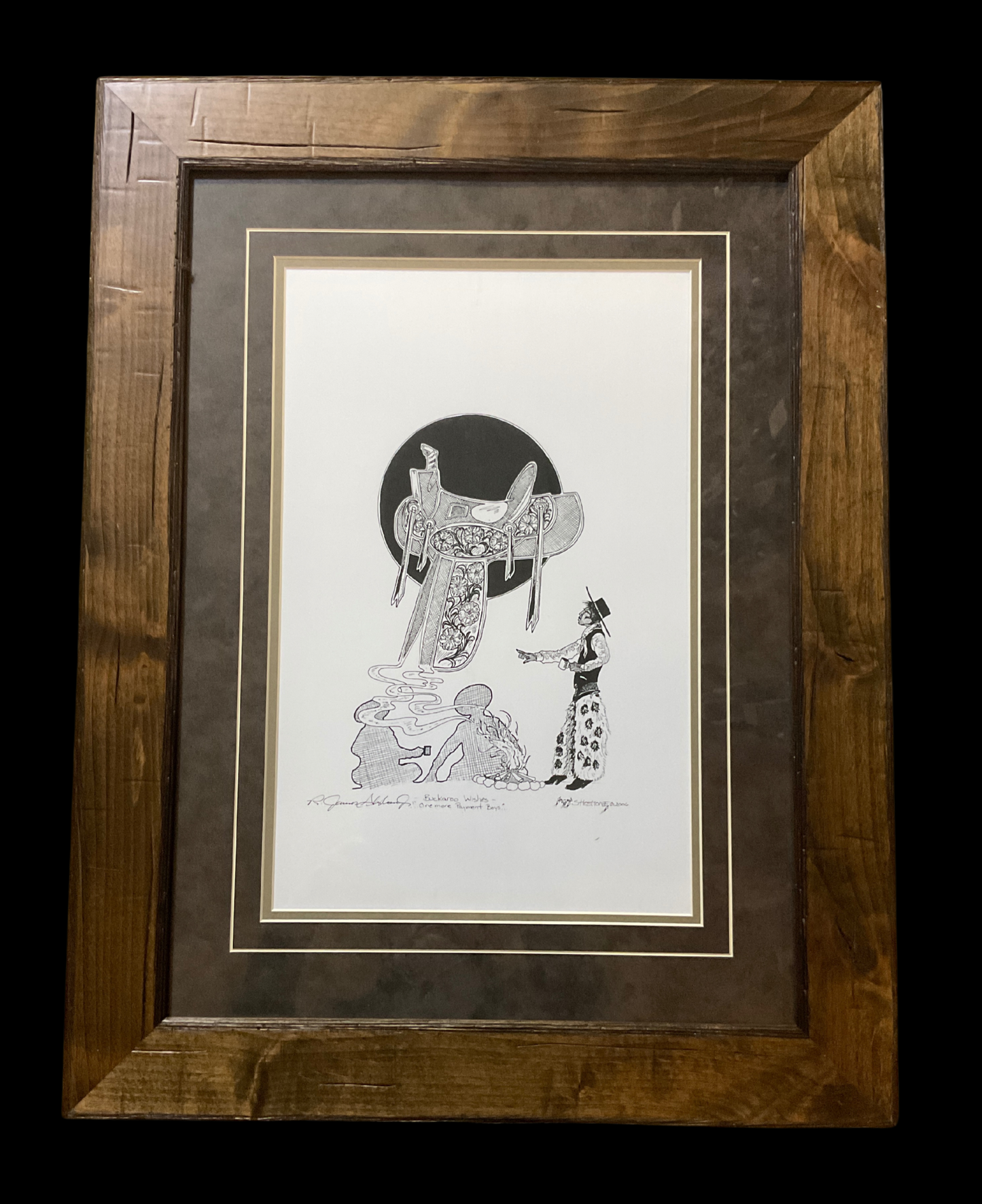 James Shoshone "Buckaroo Wishes" Signed Print