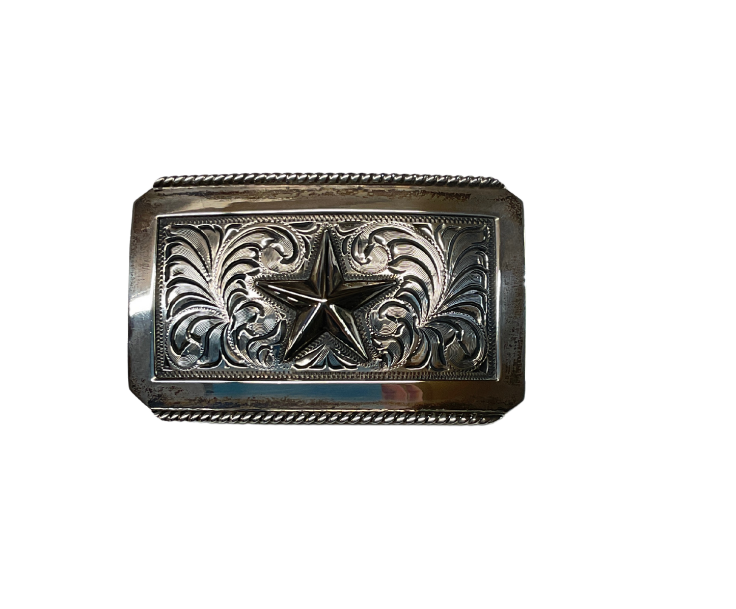 Sterling Silver Star Belt Buckle