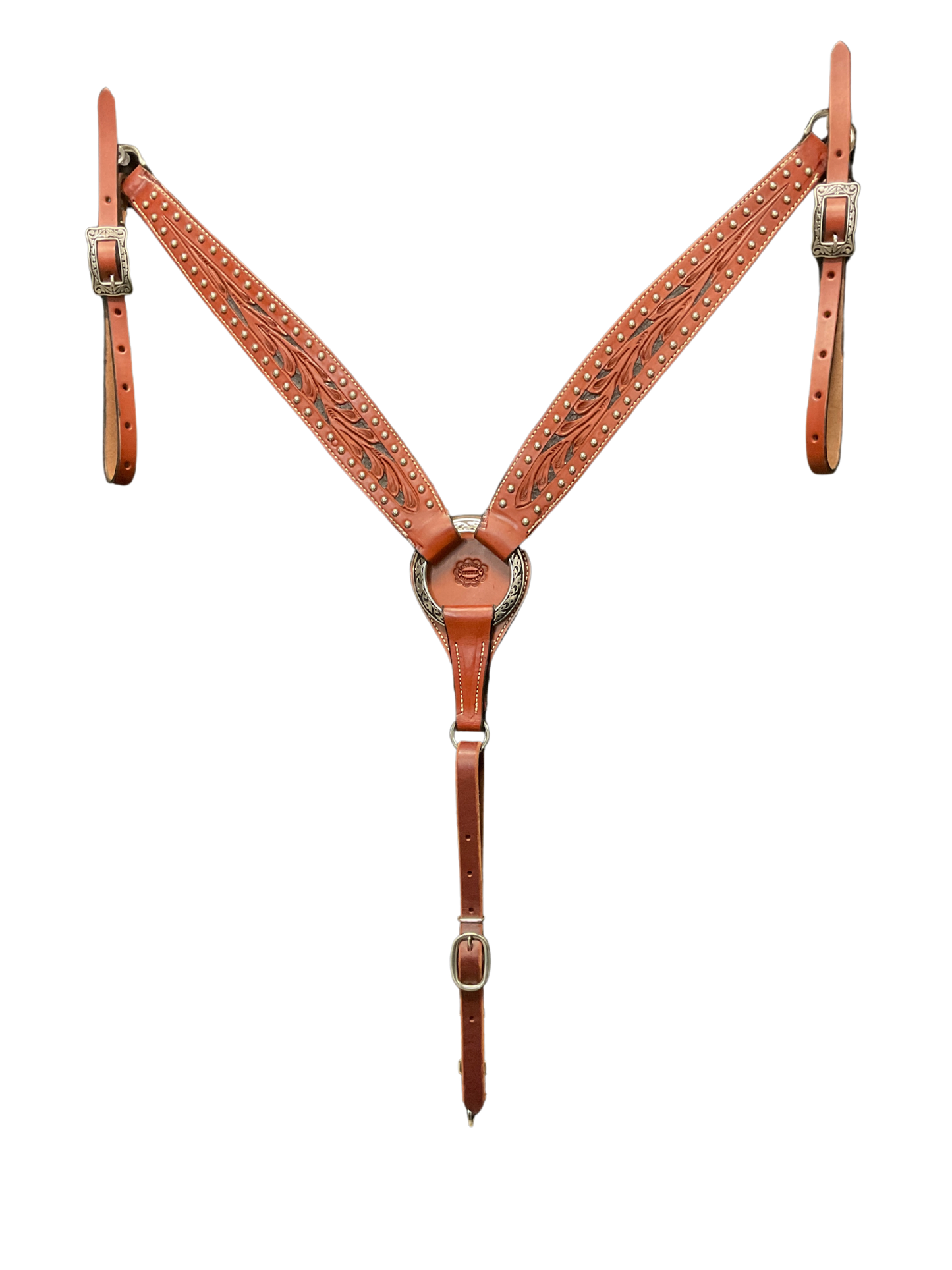Wide Dyed Floral Breast Collar