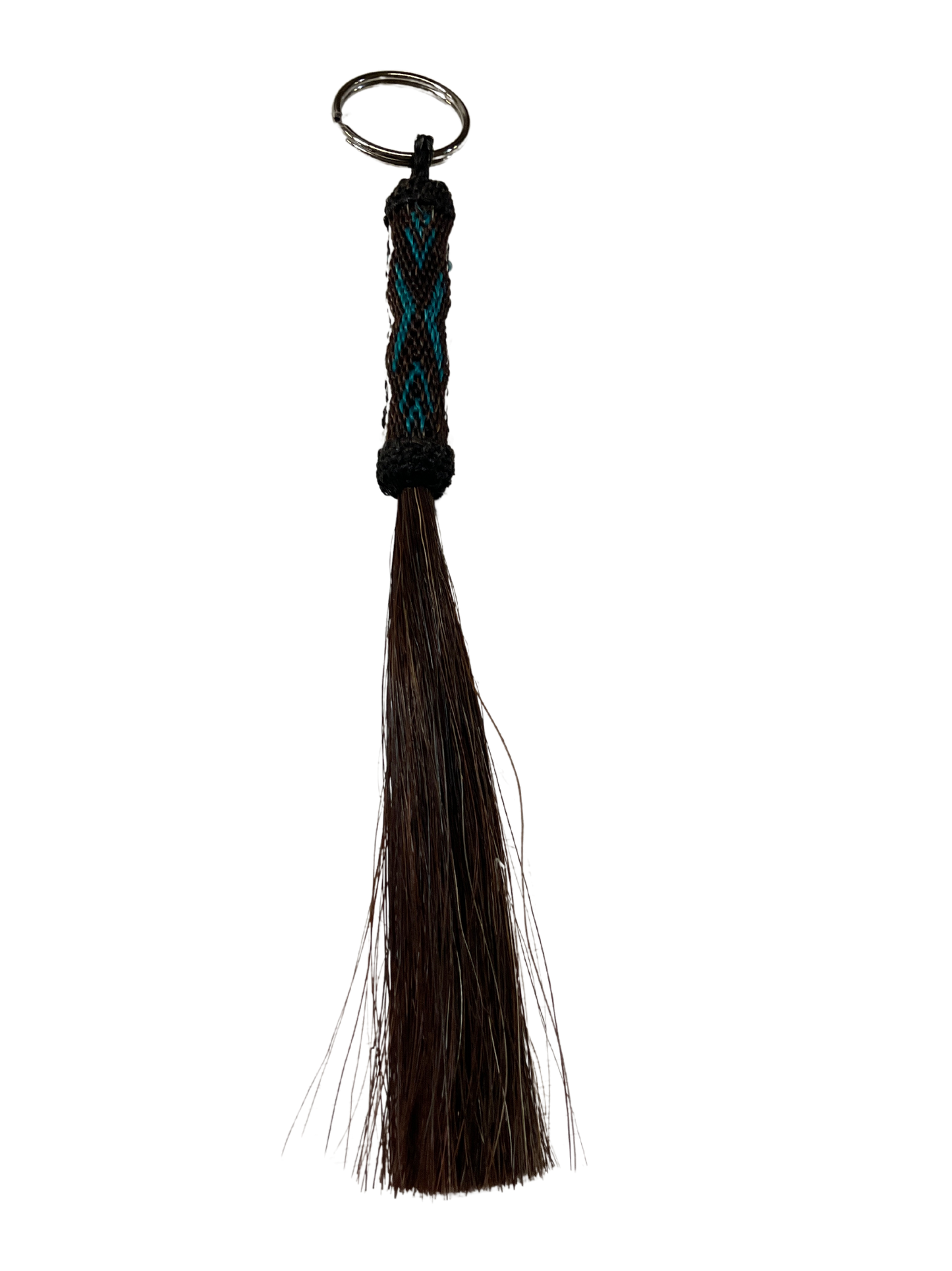 Hitched Horsehair Tube w/Tassel Keychain