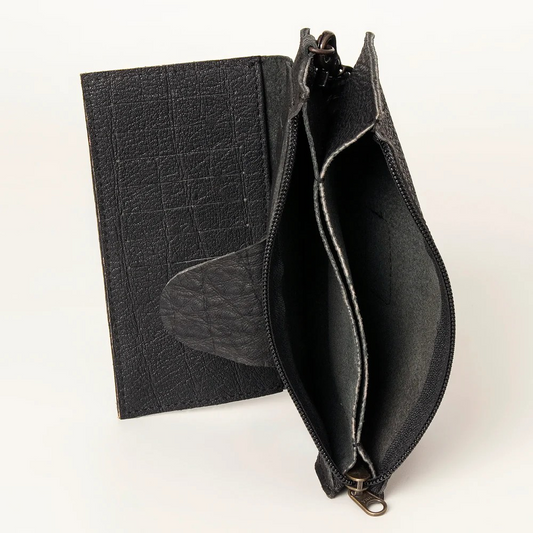 Black Leather Cardholder Wallet