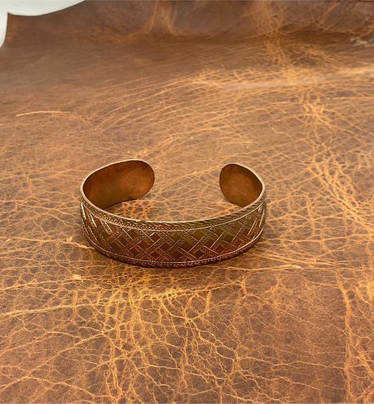 Copper Inlaid Cuff Bracelet