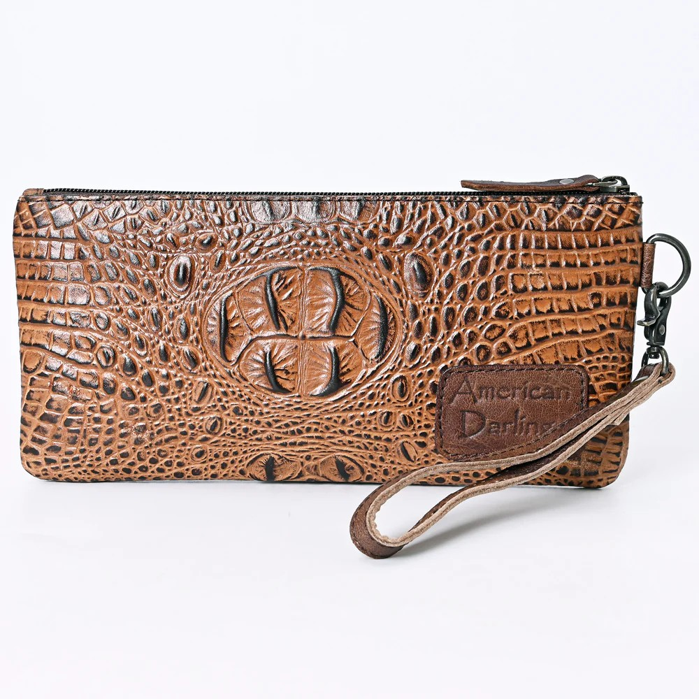Genuine Leather Wristlet Purse
