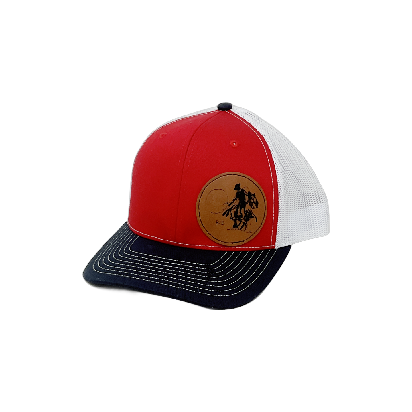 Leather Patch Buckaroo Cap