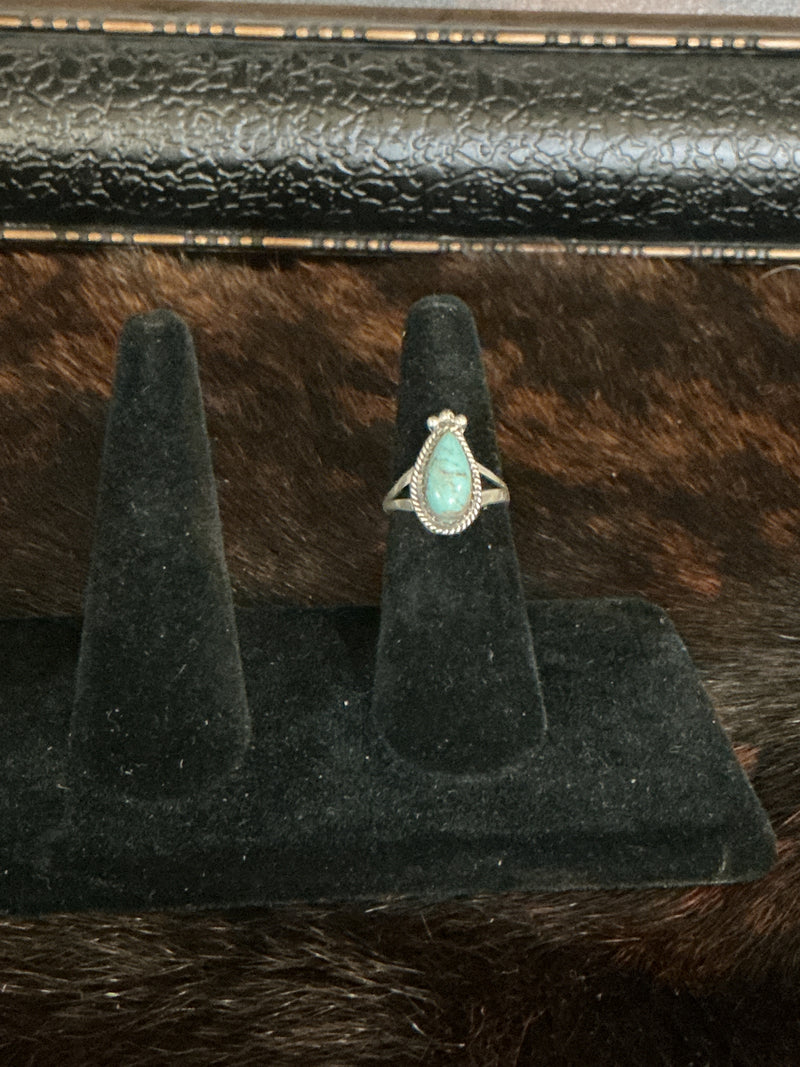 Sterling w/Turquoise Ring- Size 5 1/2