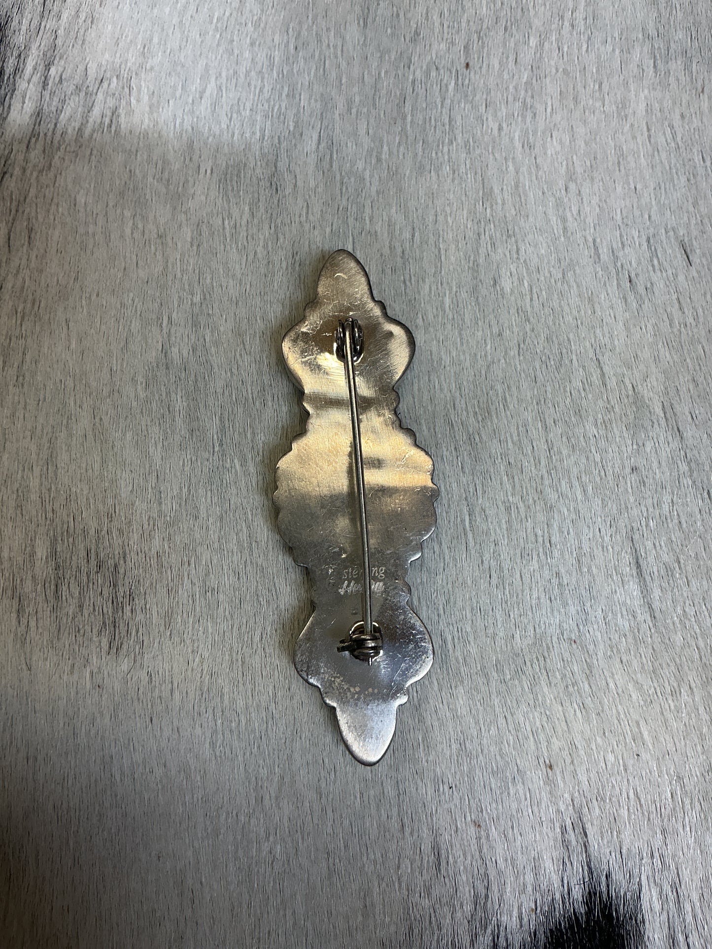 Sterling Silver/Kingman Turquoise Pin