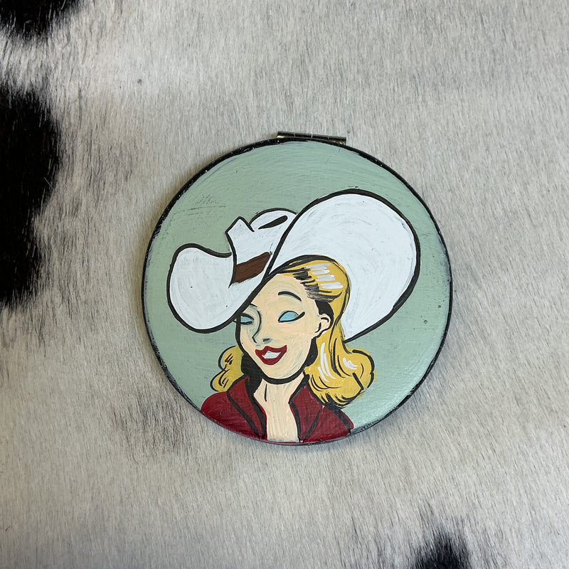 Hand Painted Compact Mirror