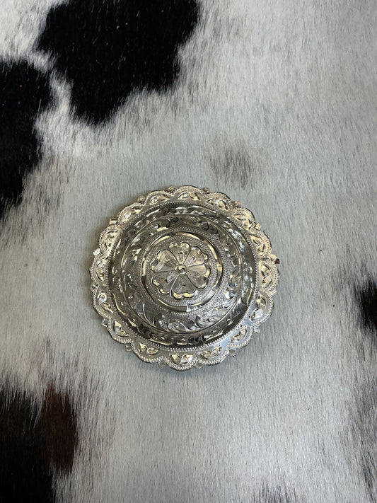 Sterling Silver Concho Barrette- 2 1/2"