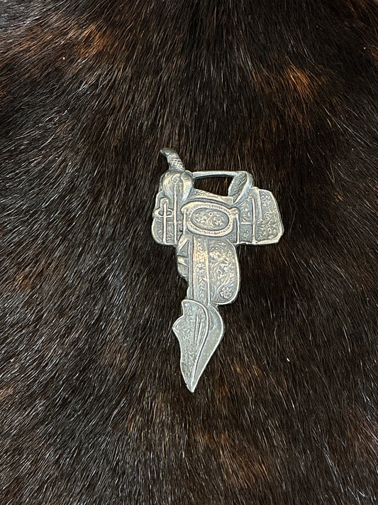 Vintage Sterling Saddle Fob