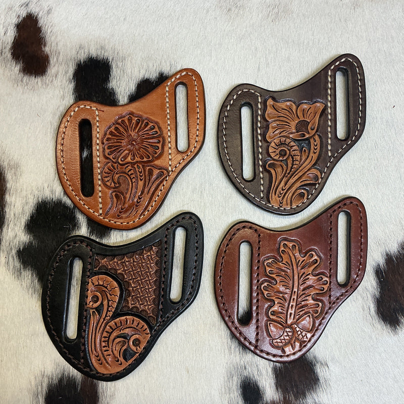 Pocket Knife Cross Draw Floral Sheath
