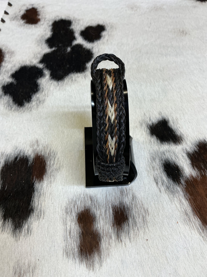 Adjustable Wide Braided Horsehair Bracelet