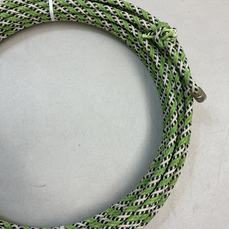 5/16" 60' Waxed Cotton - Green, Black & White