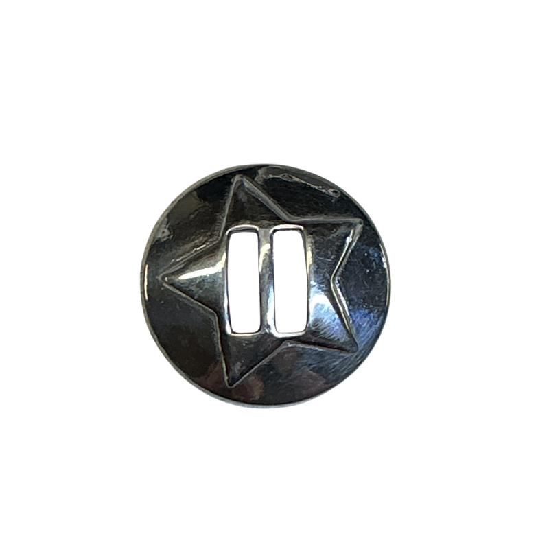 Chrome Plated Star Slotted Concho