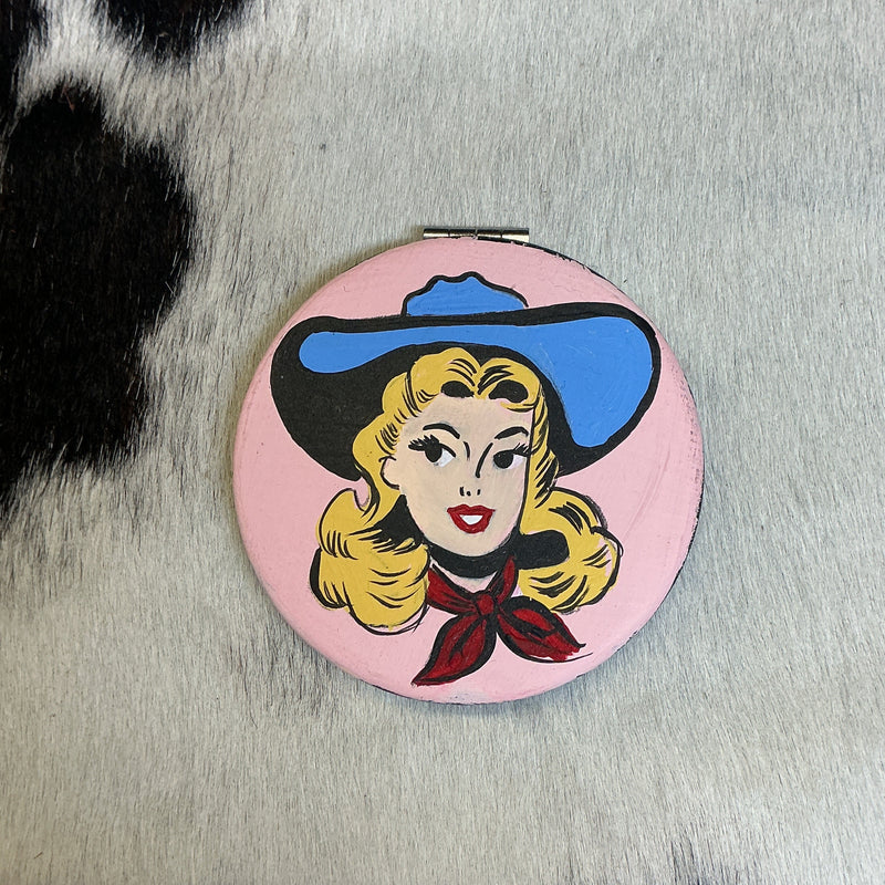 Hand Painted Compact Mirror