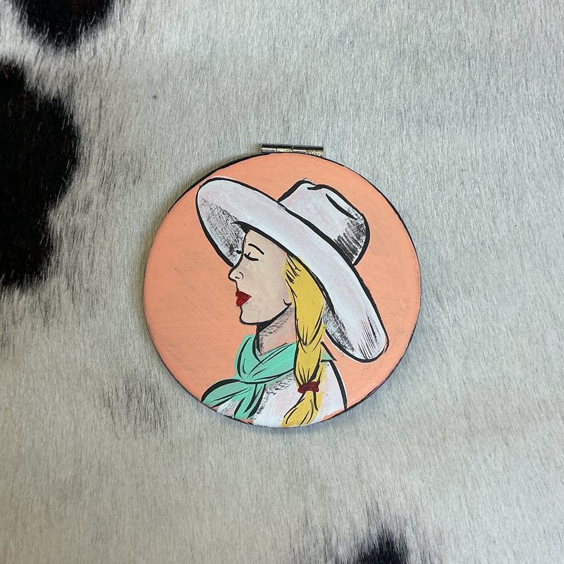 Hand Painted Compact Mirror