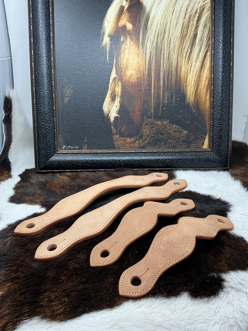 B/B Rough Out Doubled & Stitched Slobber Leathers