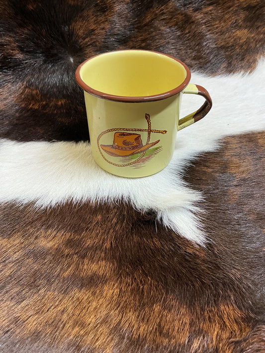 Vintage Monterrey Western Ware Enamelware Cup