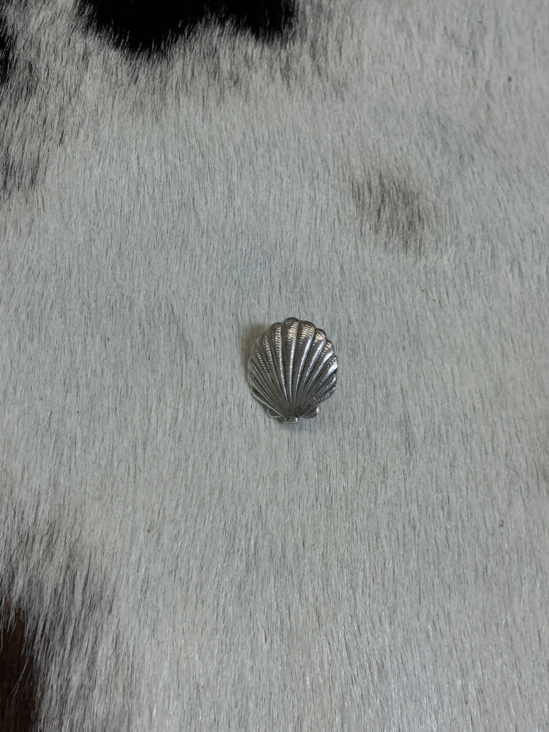 Sterling Silver 5/8" Seashell Bolt Back Concho