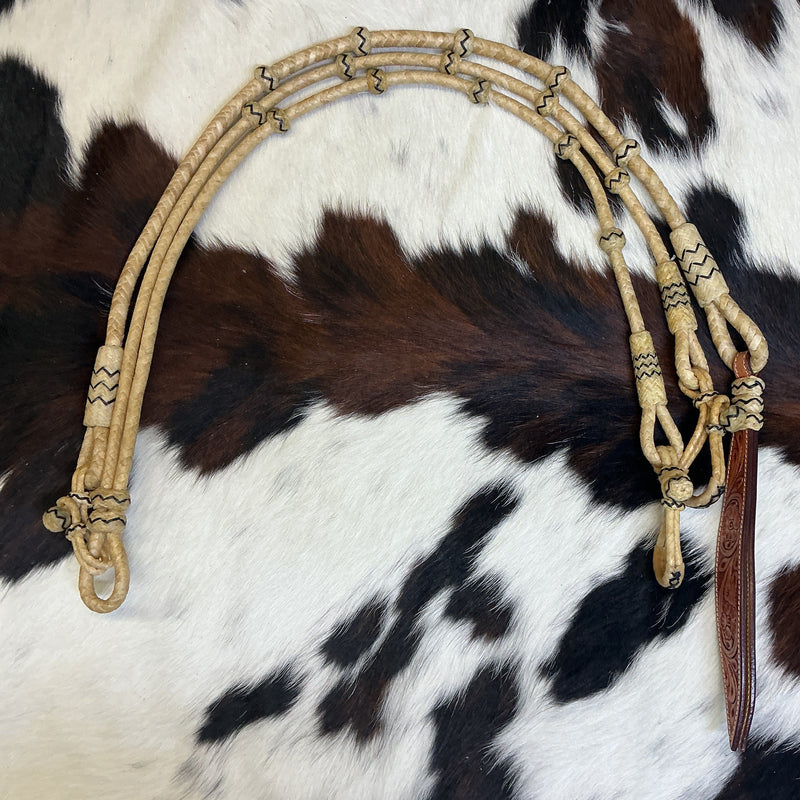 8 Plait Cowboy 3/8" Reins & Romal