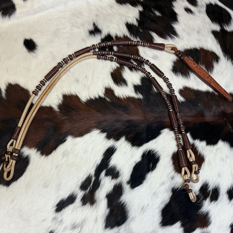 30 Plait Colored Buttons Reins & Romal