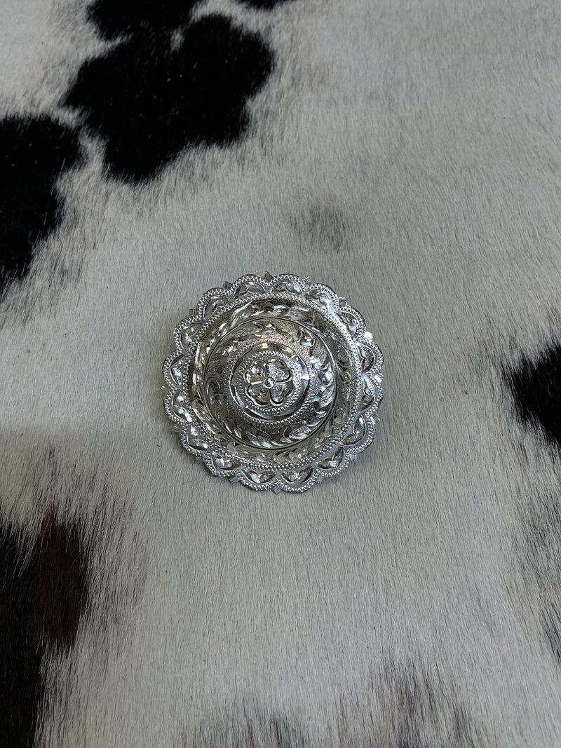 Sterling Silver 5/8" Concho Buckle