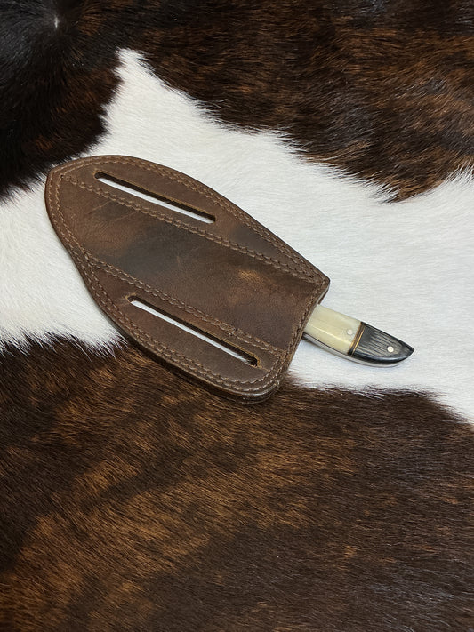 Fixed Blade Damascus Knife w/Sheath