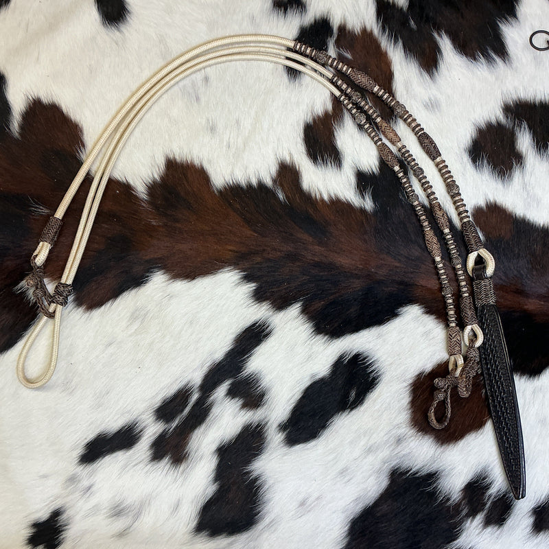 Braided Nylon California Reins & Romal