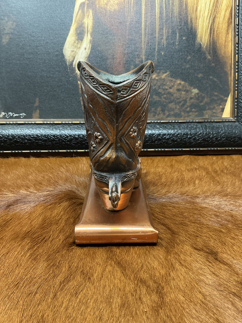 Vintage Copper Cowboy Boot w/Spur