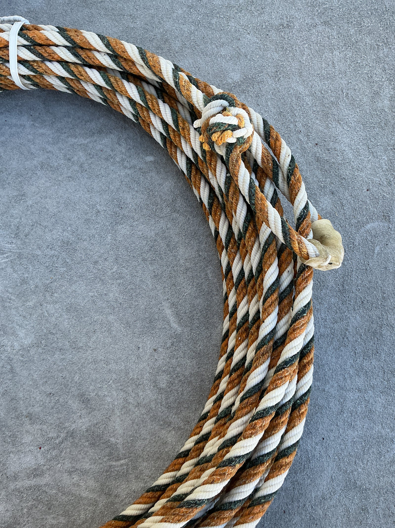 5/16" 60' Waxed Cotton - Yellow, Green & White