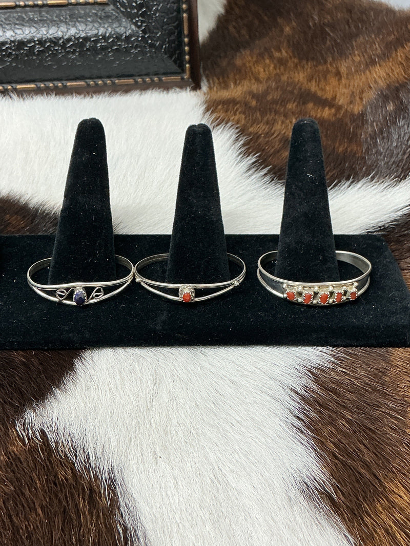 Sterling Silver w/Stones Baby Bracelet