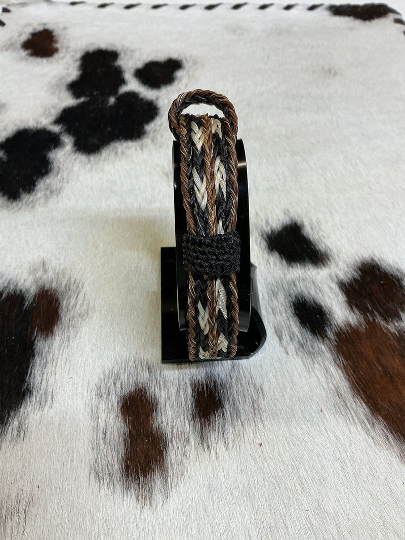 Adjustable Wide Braided Horsehair Bracelet