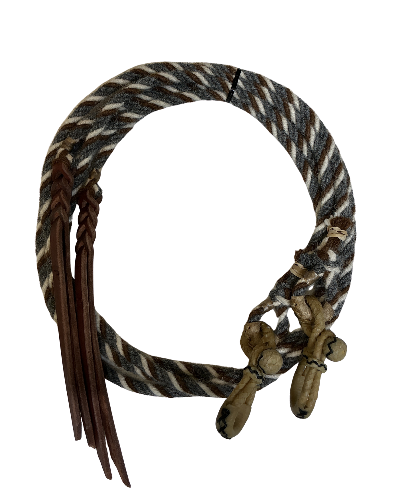 Alpaca Split Rein W/Rawhide Connectors