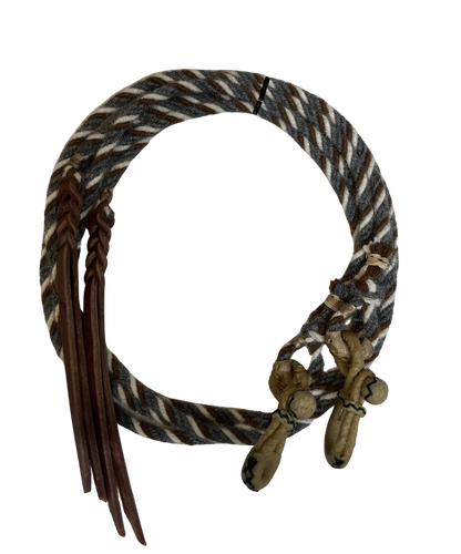 Alpaca Split Rein W/Rawhide Connectors