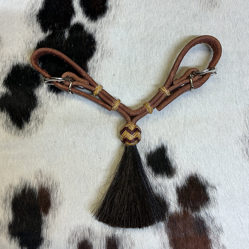 Leather Vaquero Curb w/RH & Tassel