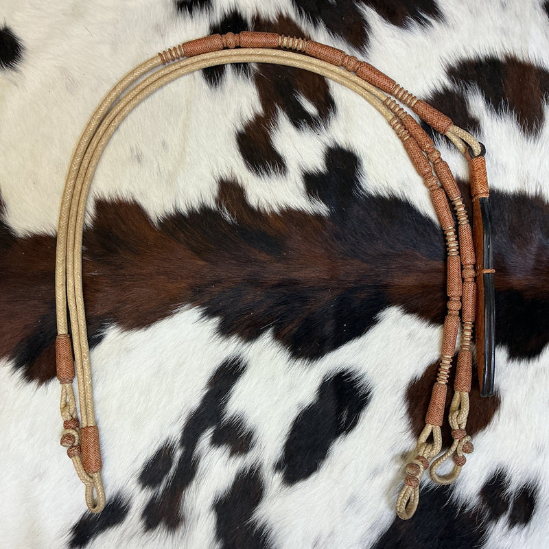 18 Plait 55" Chestnut Reins & Romal