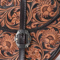 Tooled Leather Western Saddle Crossbody