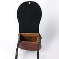 Tooled Leather Western Saddle Crossbody