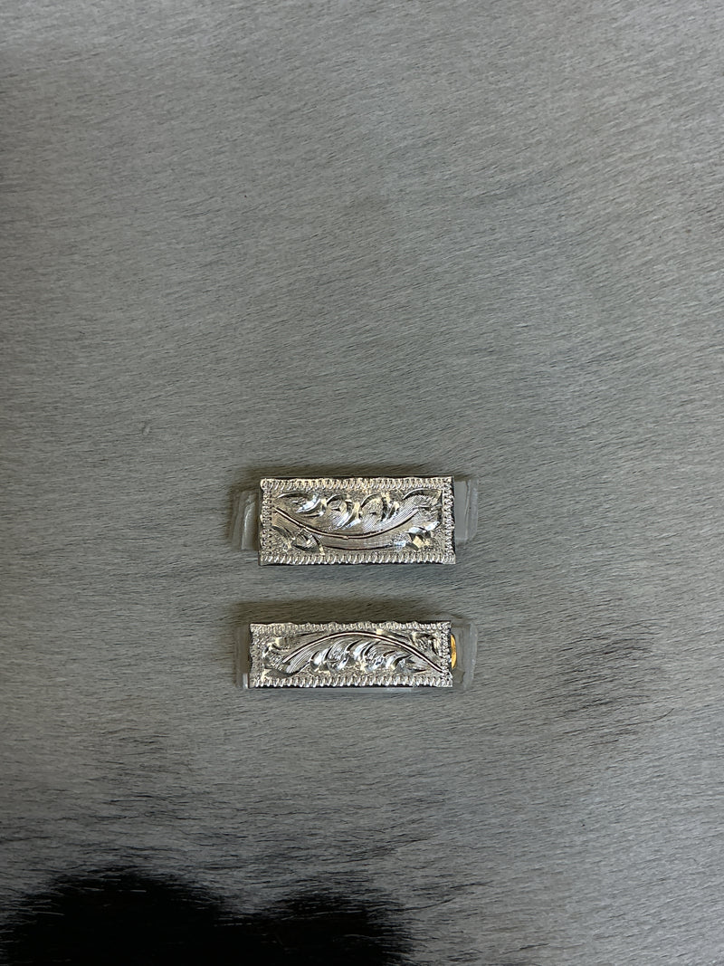 Sterling Silver Bolt Back Bar Concho