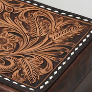 Tooled Top Leather -Jewelry Organizer