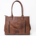Woven Pattern Leather Tote Bag