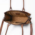 Woven Pattern Leather Tote Bag