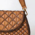 Quilt Style Leather Clutch